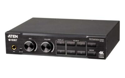 Przełącznik matrycowy 4 x 2 True 4K ze skalerem, DSP i HDBaseT-Lite VP1421