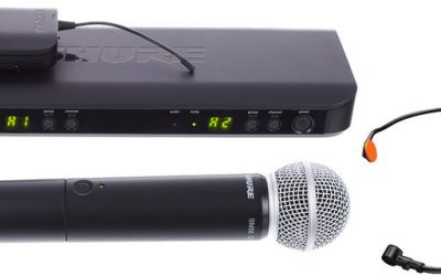 System bezprzewodowy z podwójnym odbiornikiem Shure BLX1288E/SM31