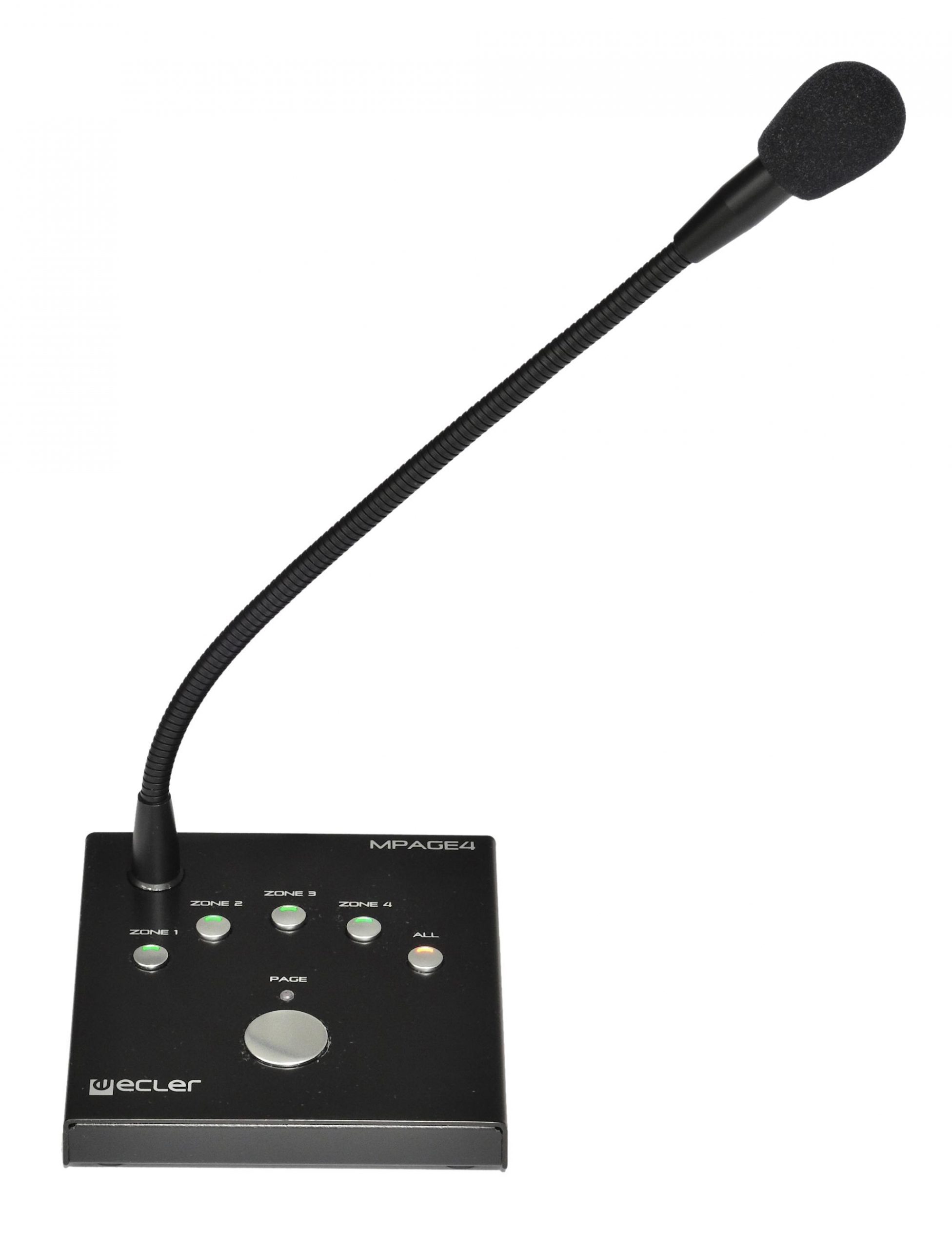 Ecler-M-Page4-microphone-paging-station-4-zones-ront