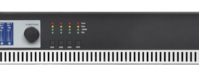 Czterokanałowy wzmacniacz mocy WaveDynamics™ 100V AUDAC PMQ600