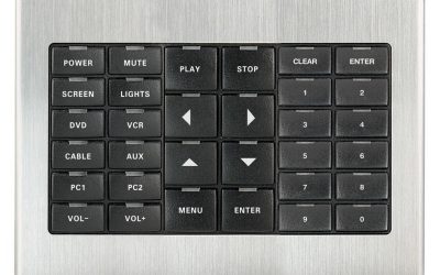 Crestron 3-Gang Faceplates and Metallic Faceplate Covers for CNX-B Designer Keypads B-G3-FP
