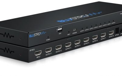 8-wyjściowy splitter 4K HDMI2.0 HDCP2.2 z funkcją Smart Scaling, Audio Breakout i zarządzaniem EDID Blustream SP18CS