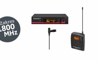 System bezprzewodowy Sennheiser ew 122 G3-1G8 pracujący w niezajętym paśmie ok. 1800 MHz