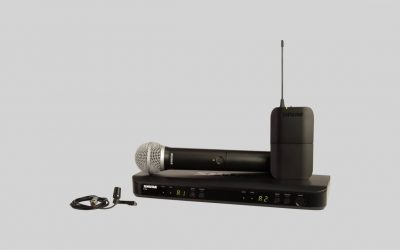 System bezprzewodowy z podwójnym odbiornikiem Shure BLX1288E/SM35
