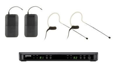 System bezprzewodowy z podwówjnym odbiornikiem Shure BLX188E/MX53